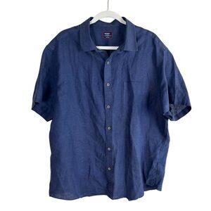 Untuckit Cameron 100% Linen SS Button Down Men’s XXL Reg. Wrinkle Resistant
